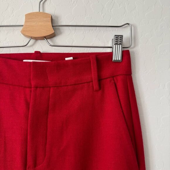 Vince Flannel Tailored Wool Blend Pants in Crimson Red Size 0 XS - Picture 6 of 15